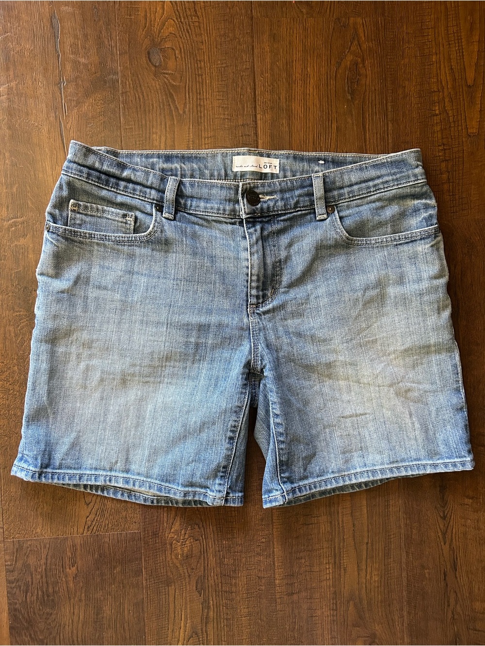 LOFT Mid-rise Denim Shorts
